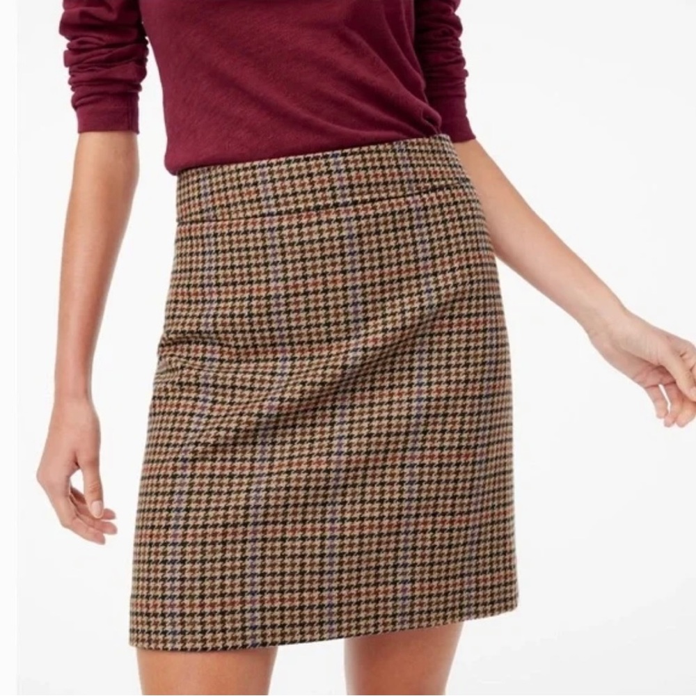 J. Crew Factory Houndstooth Skirt Size 4 NWOT